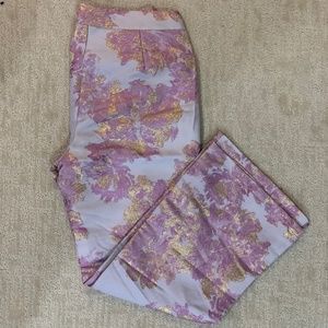 Flare leg jacquard pant